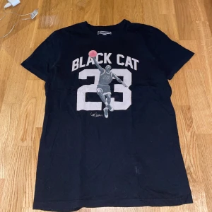 Svart T-shirt med tryck  - Fin T-shirt med coolt tryck. Det är en man storlek på L men skulle säga att den sitter som en M.