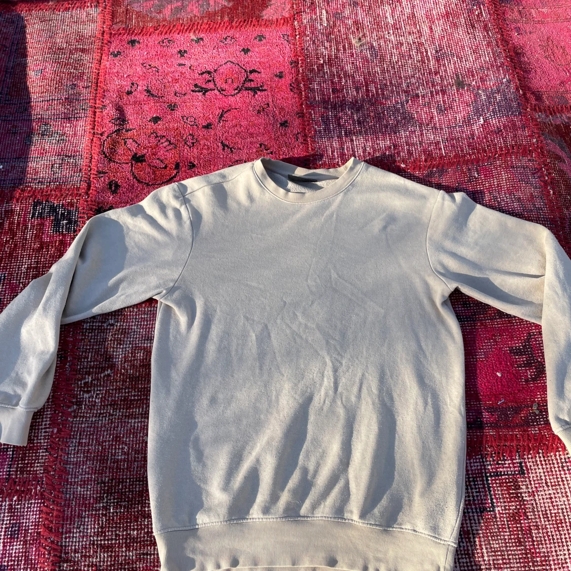 Vintage beige militär sweatshirt