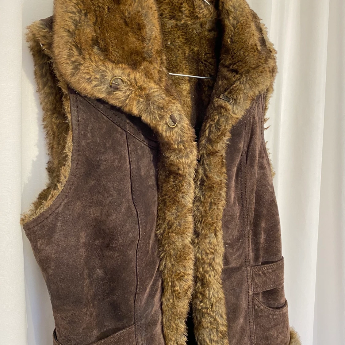 Brun Skinn päls väst - 90