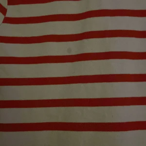 Randig zara t-shirt med volanger  - Röd randig zara t-shirt med volanger den har några fläckar men det är inget som syns så mkt 