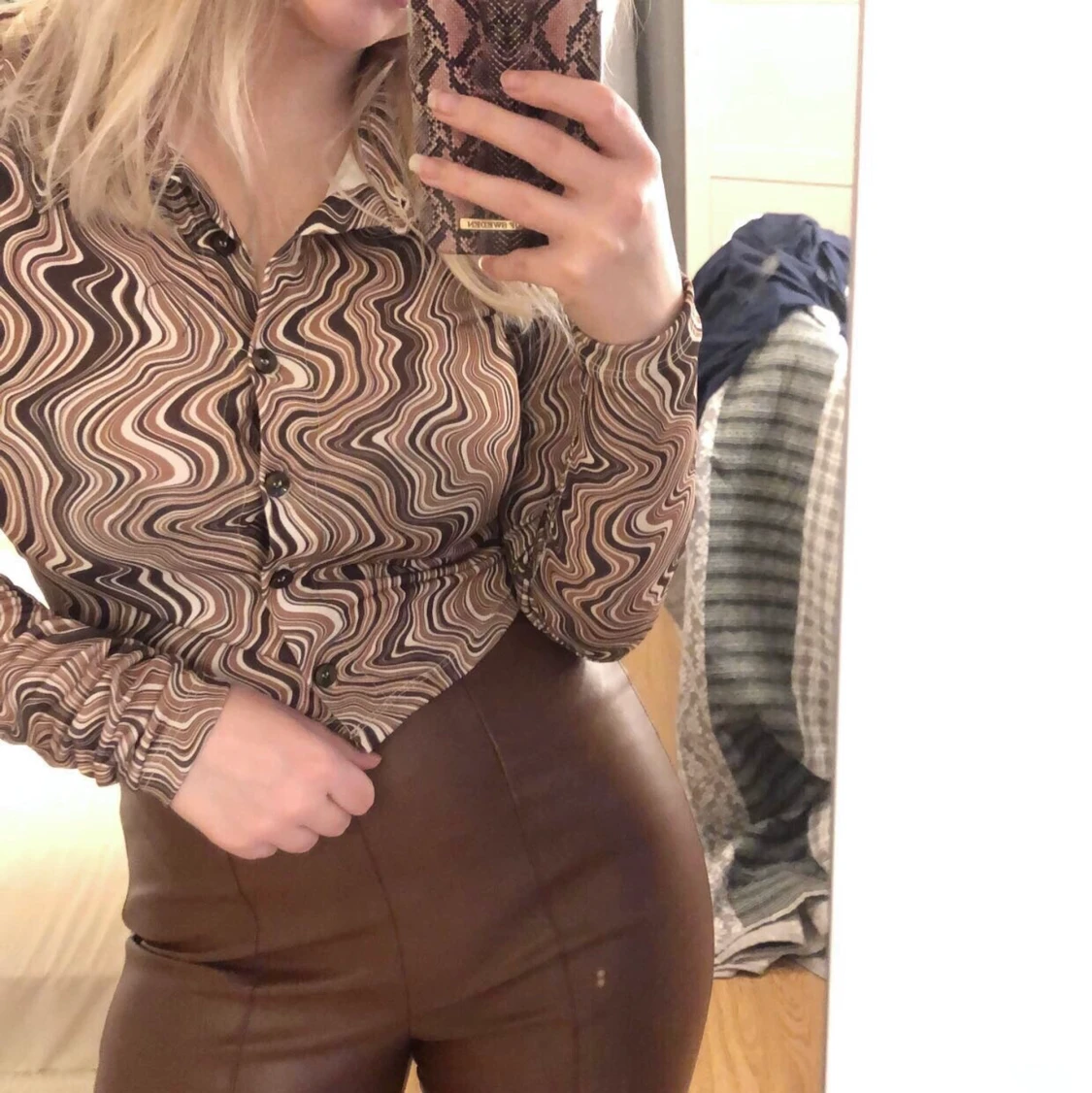 Croppad Mönstrad NA-KD Topp - 90