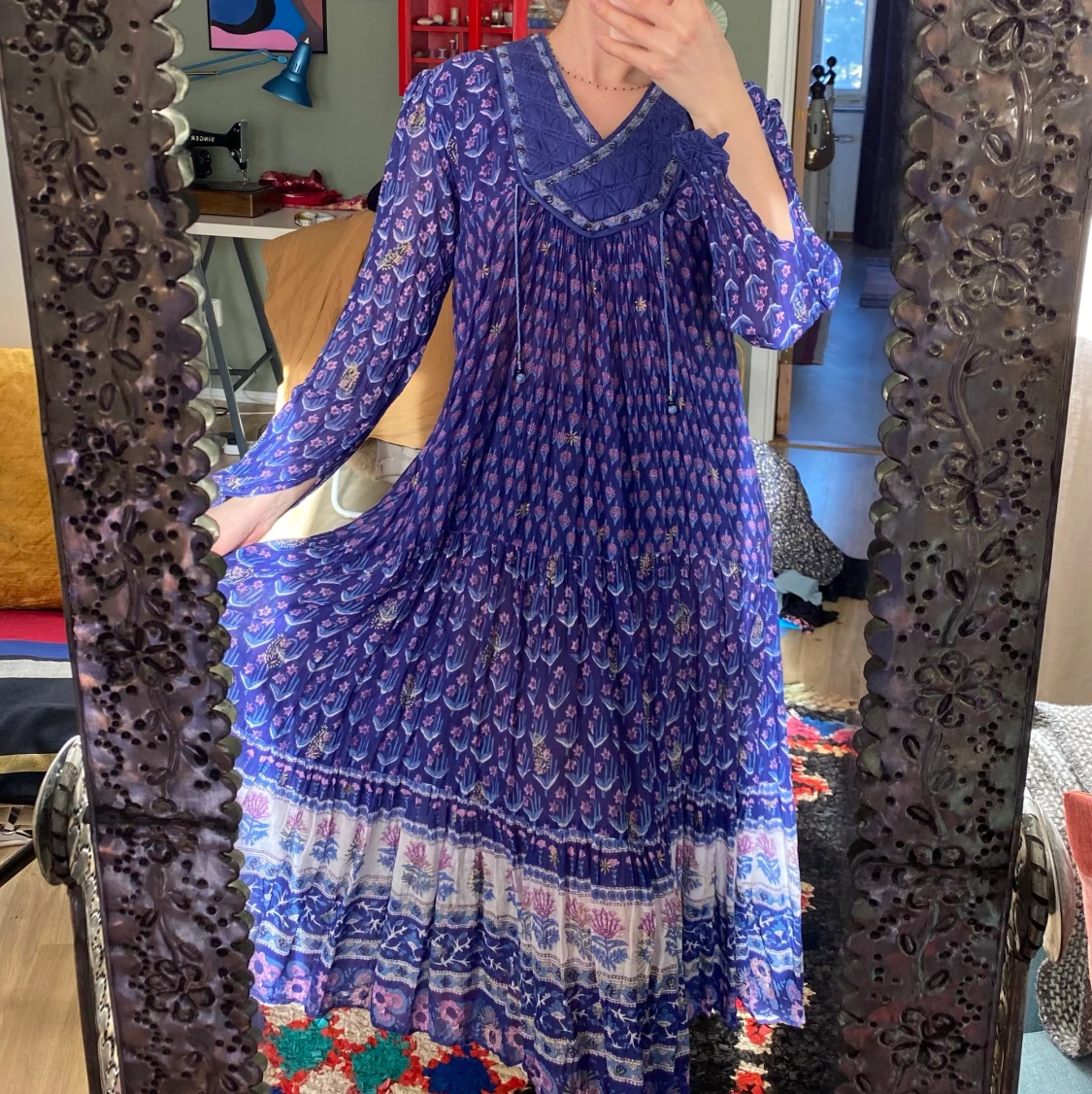 Hippie klänning strl L - 90