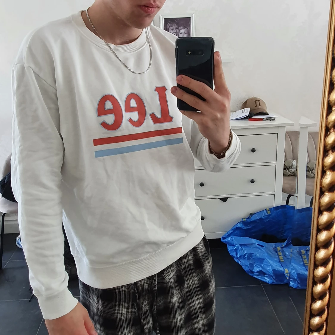 Vit Lee tröja strl L - 90