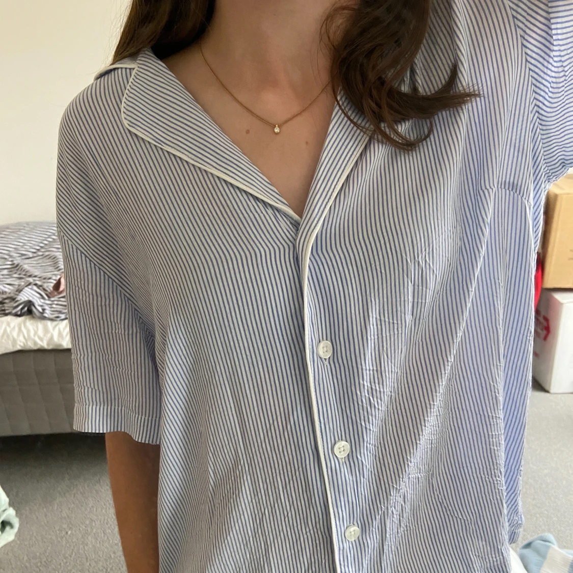 Randigt pyamas set  - 90