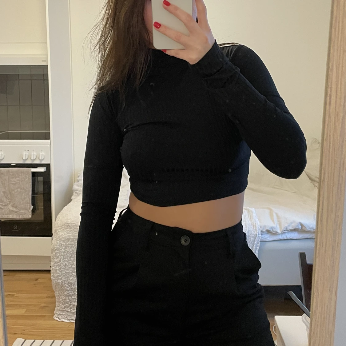 Croppad turtleneck
