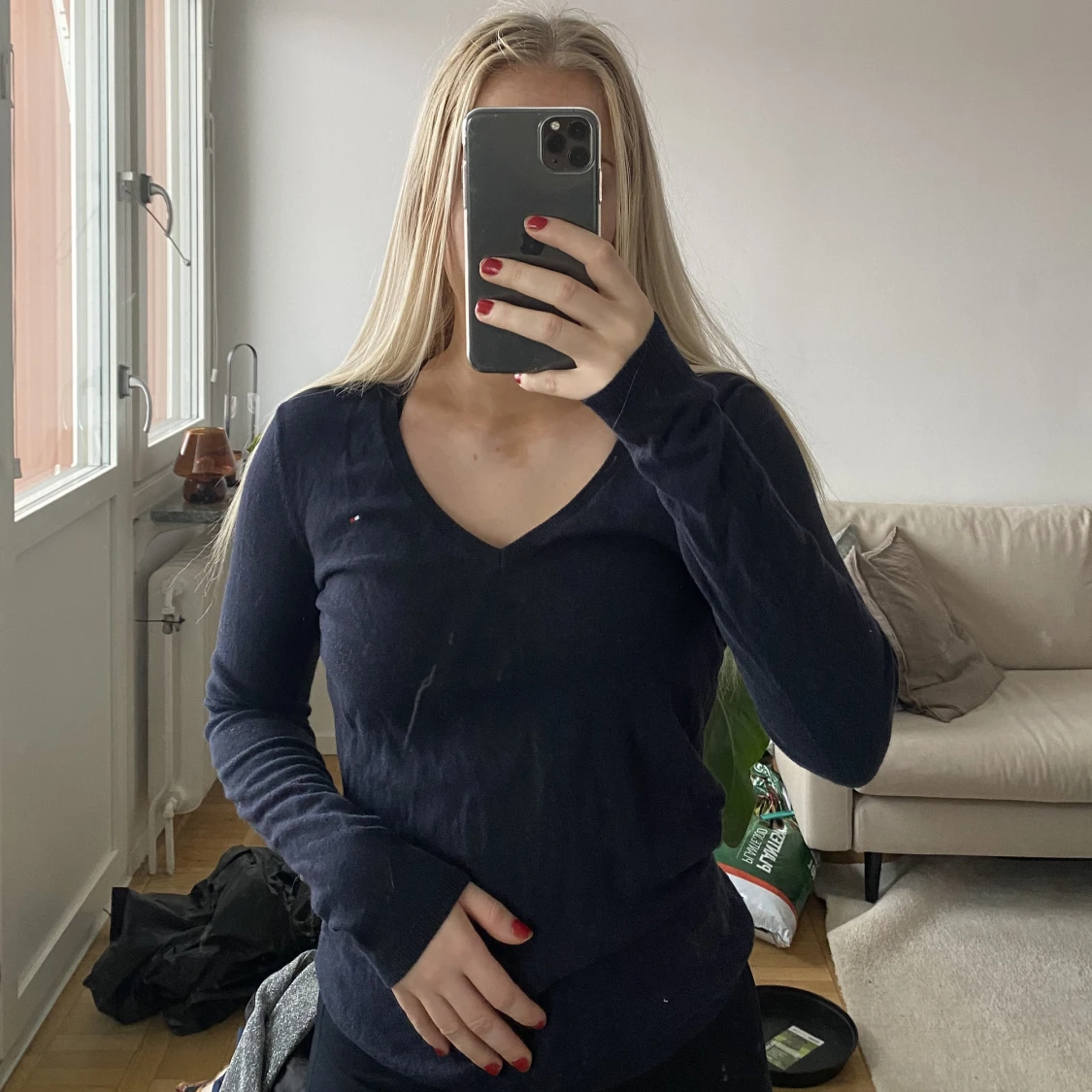 V-ringad tröja Tommy Hilfiger