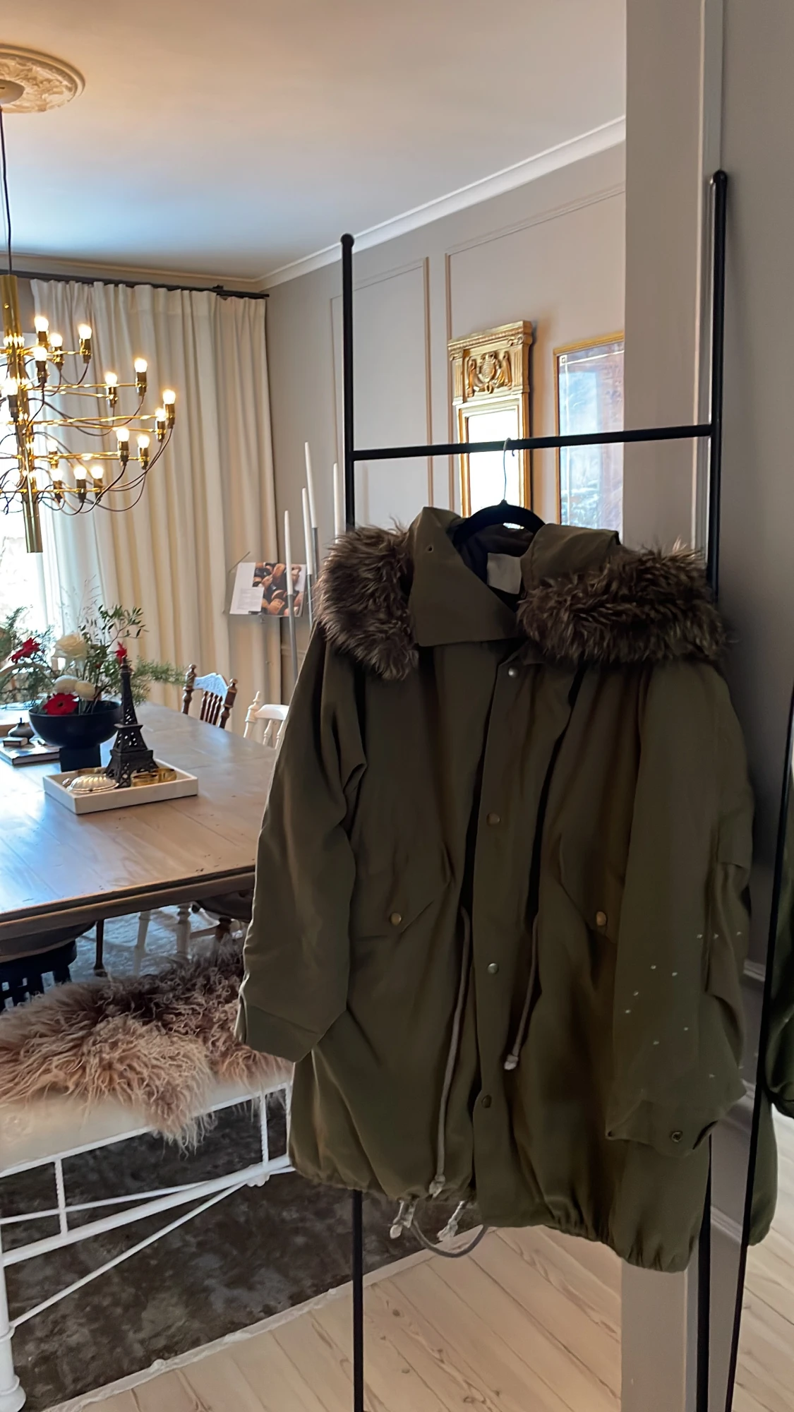 Mörkgrön vinterjacka  - 90
