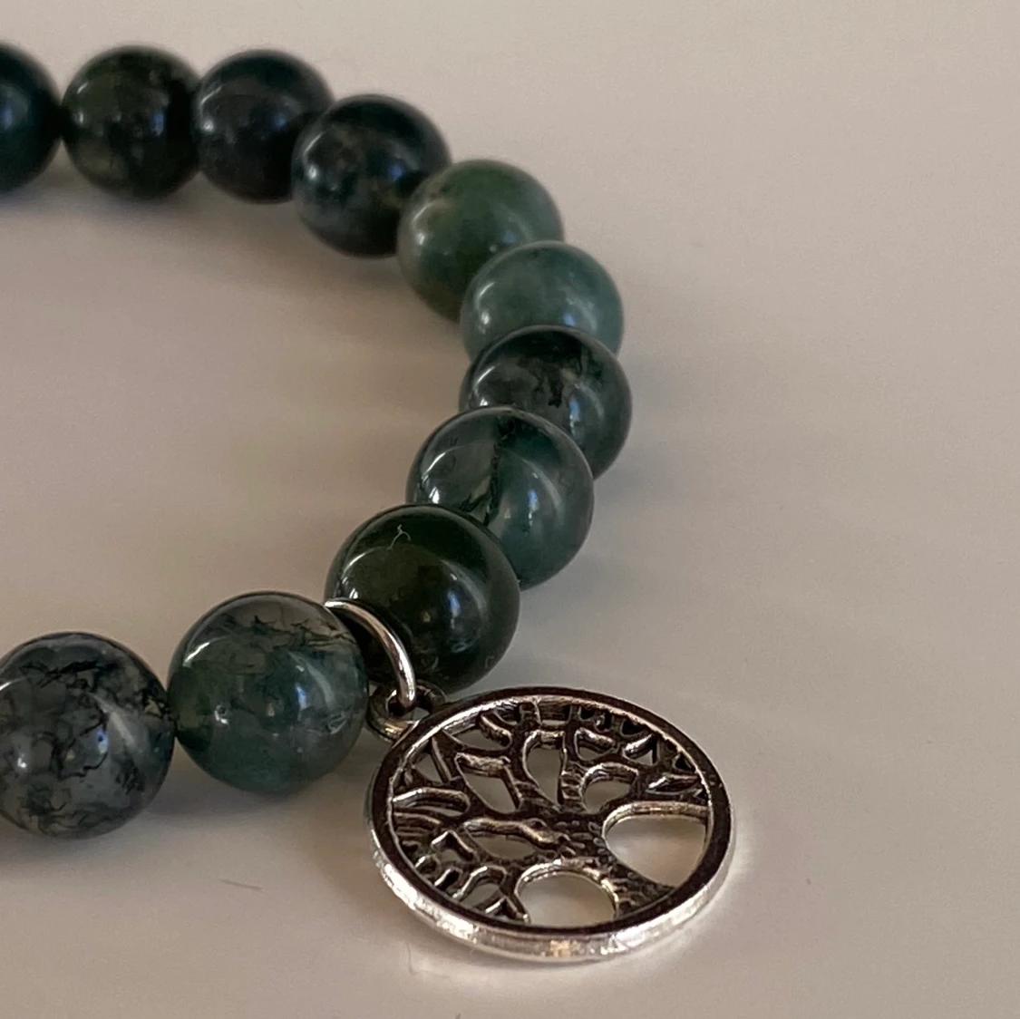 Gröna stenpärlarmband - 90