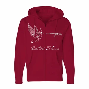 Best yet to come zip hoodie röd L - Alla stenar kvar. Passar både M och L