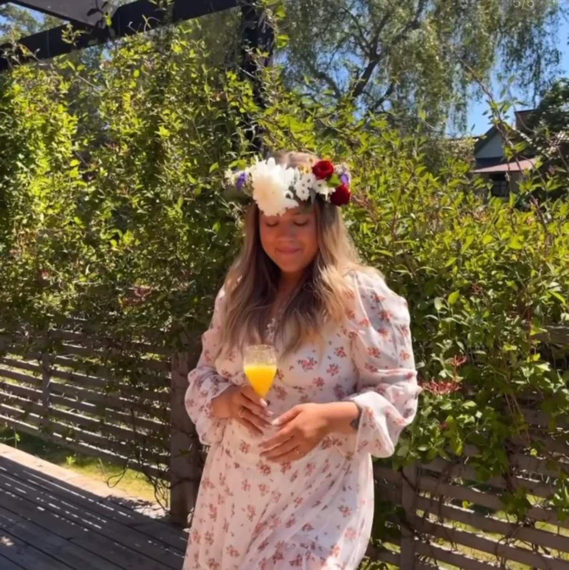 Blommig klänning - 90