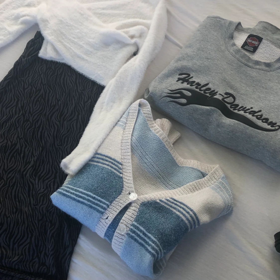 Blå vit kofta  - 90