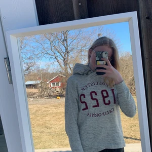 Hollister hoddie - Fin grå holister hoddie med lurvig luva💕 Pris är kan diskuteras