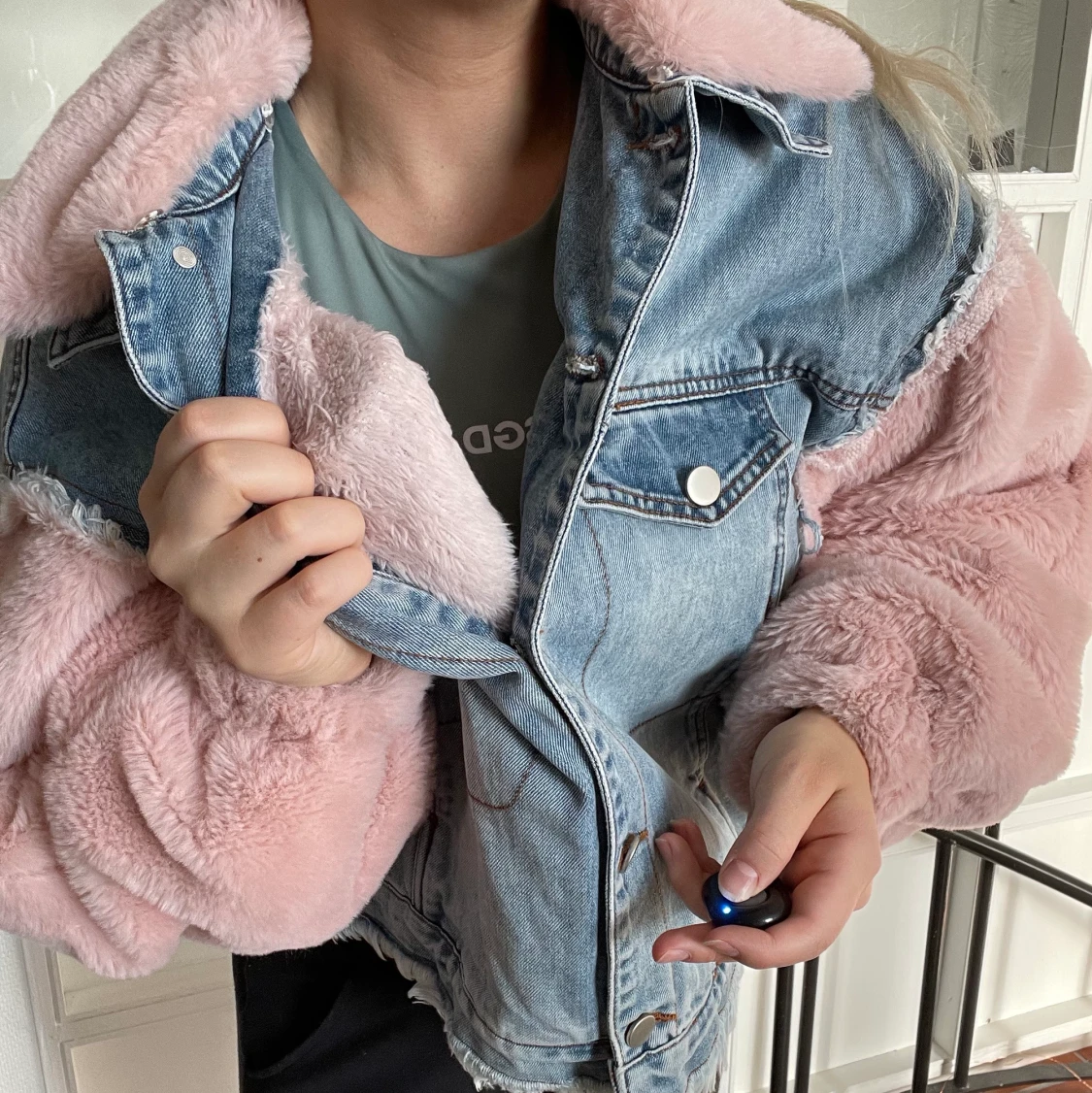 Vårjacka lurv/jeans - 91