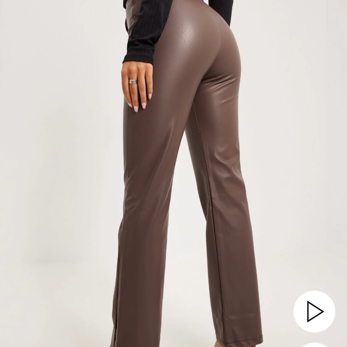 Bruna läderbyxor  - 90