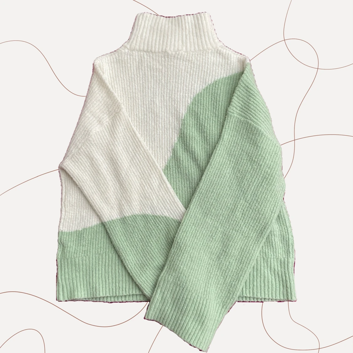 Stickad Tjocktröja Violet Romance Strl 44