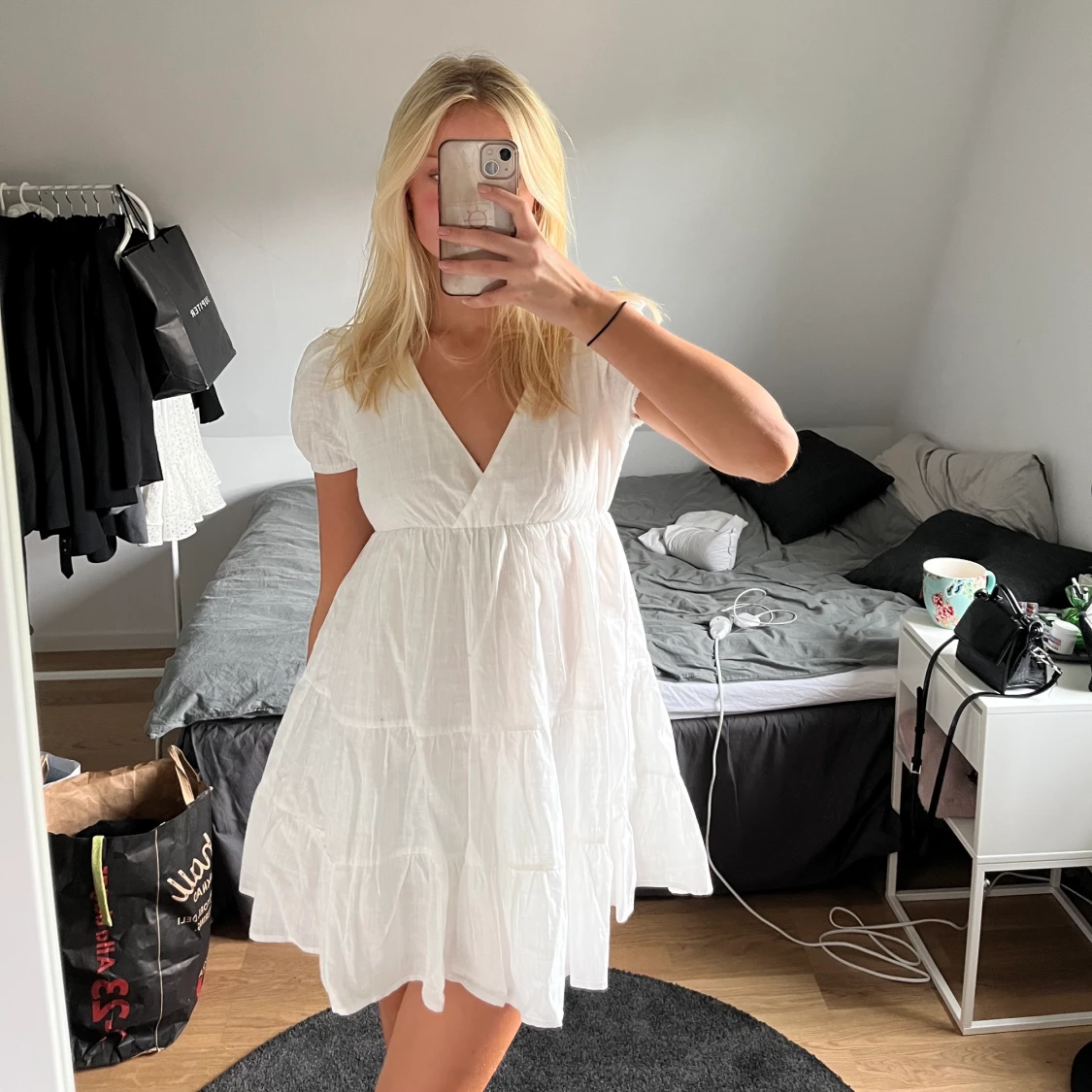 vit klänning shein