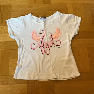 T-shirt - Säljer en supersöt tröja med ett fint tryck, den är nästan lite crop top! Vingarna glittrar lite! Storlek står inte men ungefär en S,M,L! Frakten är gratis :)