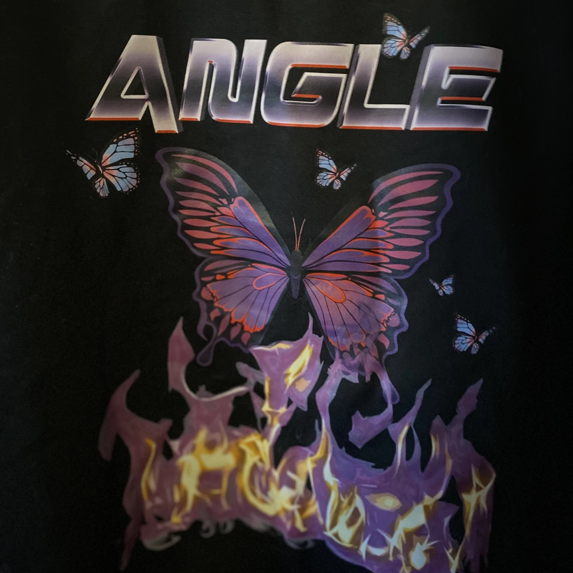 Svart sweater med tryck  - 90