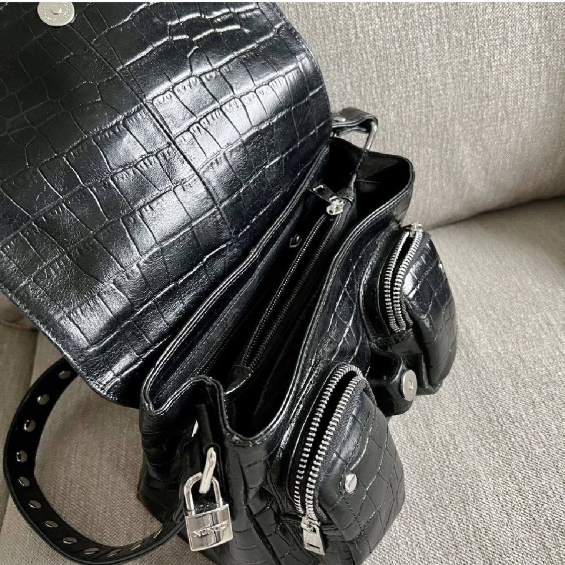 Nunoo Honey Croco Väska Äkta Läder Onesize - 91