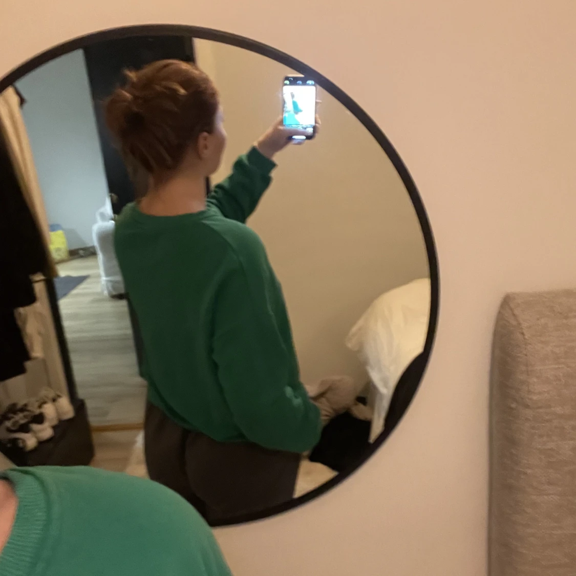 Grön sweatshirt st xs/s - 90