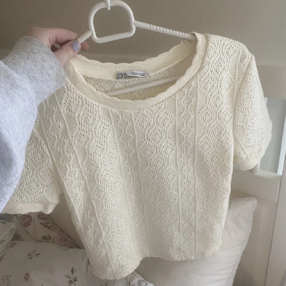 Zara stickad t-shirt - 90