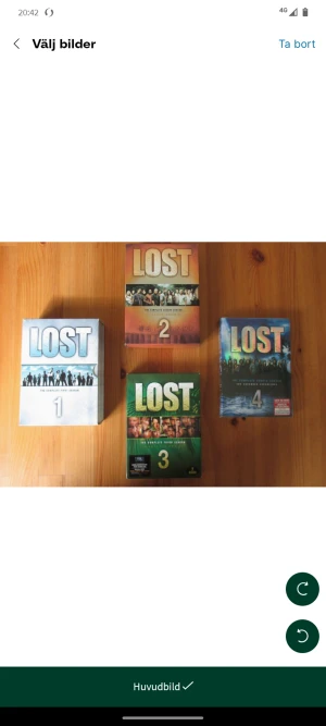 LOST säsong 1-4, DVD - LOST säsong 1, 2, 3 och 4. DVD. Säsong 4 är helt oanvänd och inplastad. Svensk text. Se bilder.