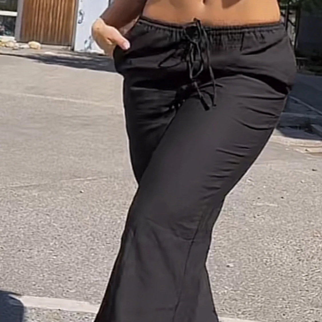 Svarta linnebyxor  - 90