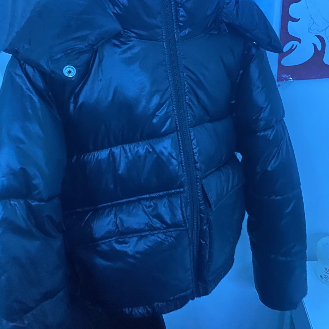 Black puffer jacket  - 91