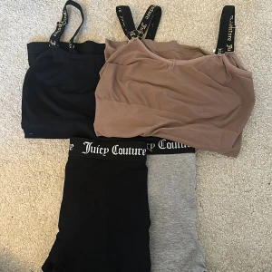 Linne och shorts - Stretchiga linnen och shorts från juicy coutore. Strl L på alla delar men på grund av stretchen skulle jag säga att de passar s/m. Alla 4 delar kostar 350kr eller en del för 150kr💕