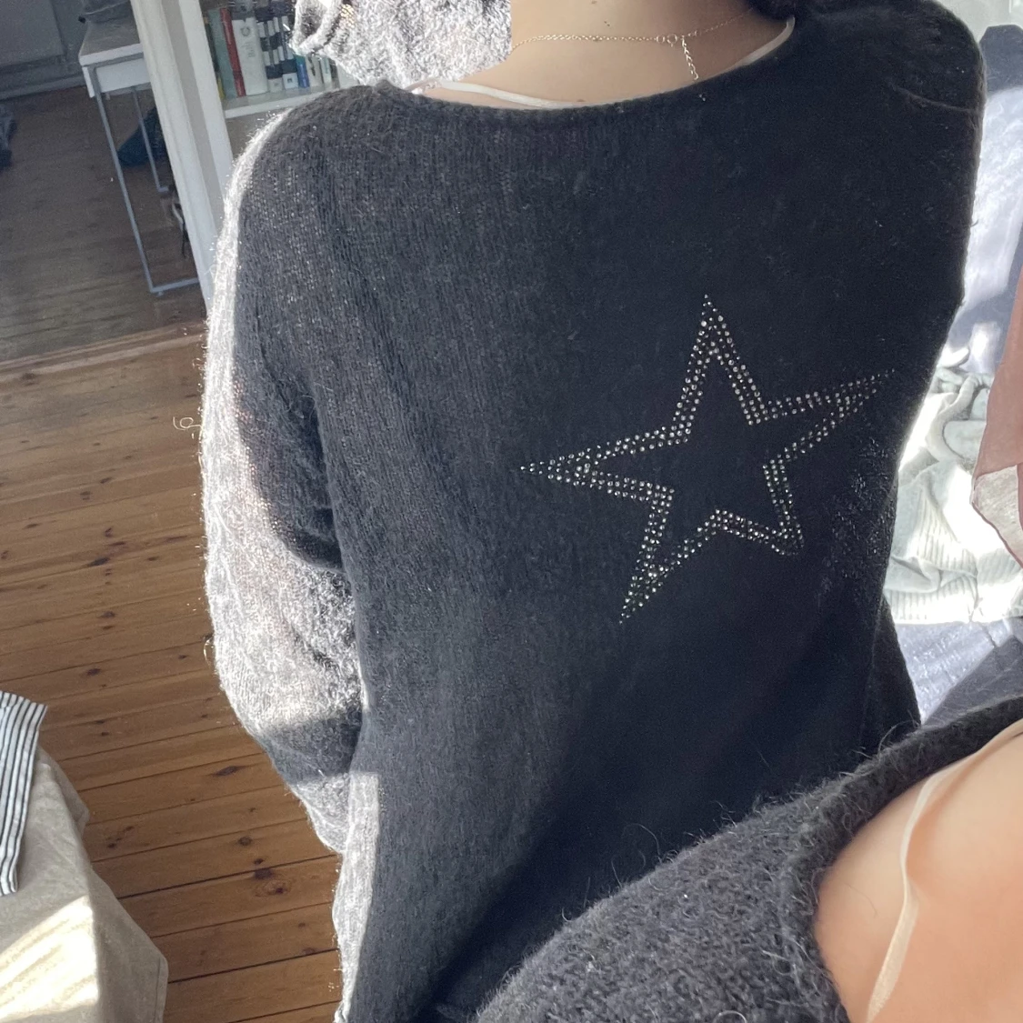 stickad tröja med stjärna - 90