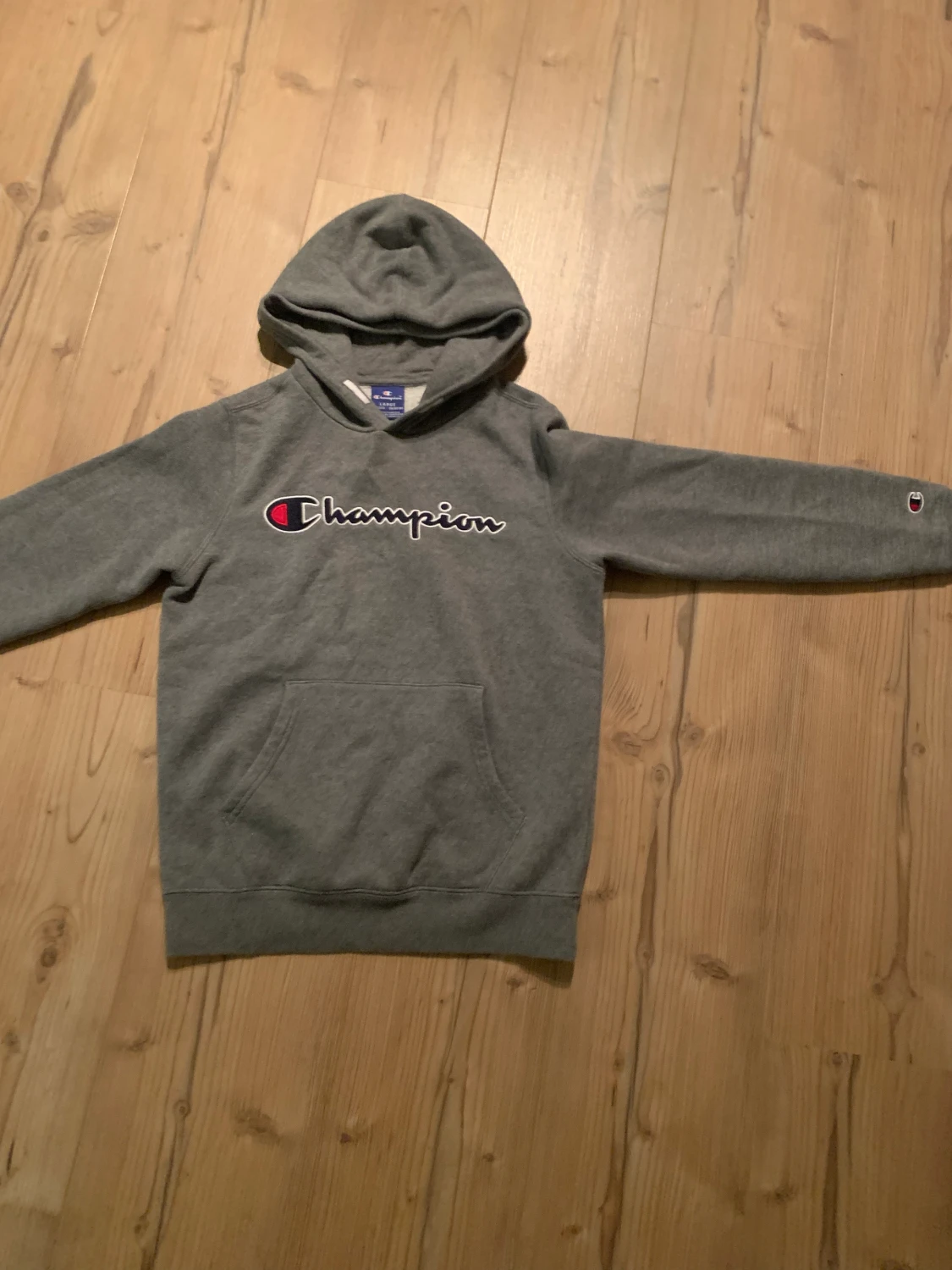 Grå Champions hoodie 