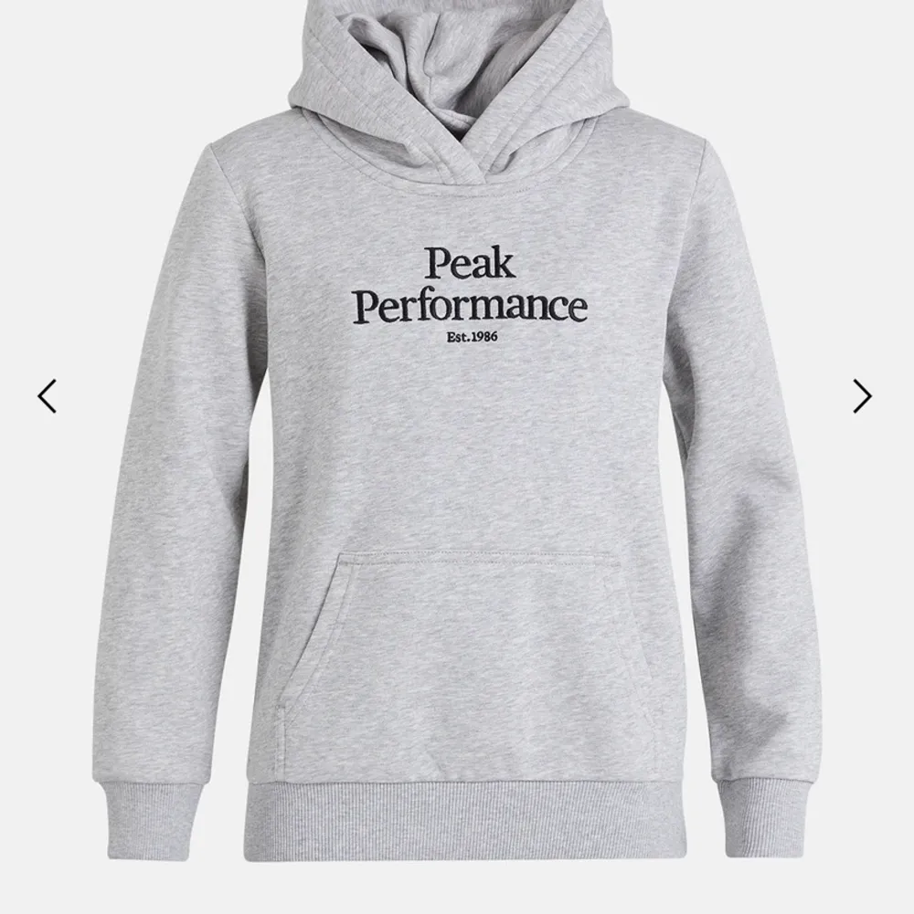 En grå jätte fin peak performance hoodie. Jätte fint skick, säljer då den är för liten och kommer inte till användning. Skriv privat för fler bilder ❤️. Tröjor & Koftor.