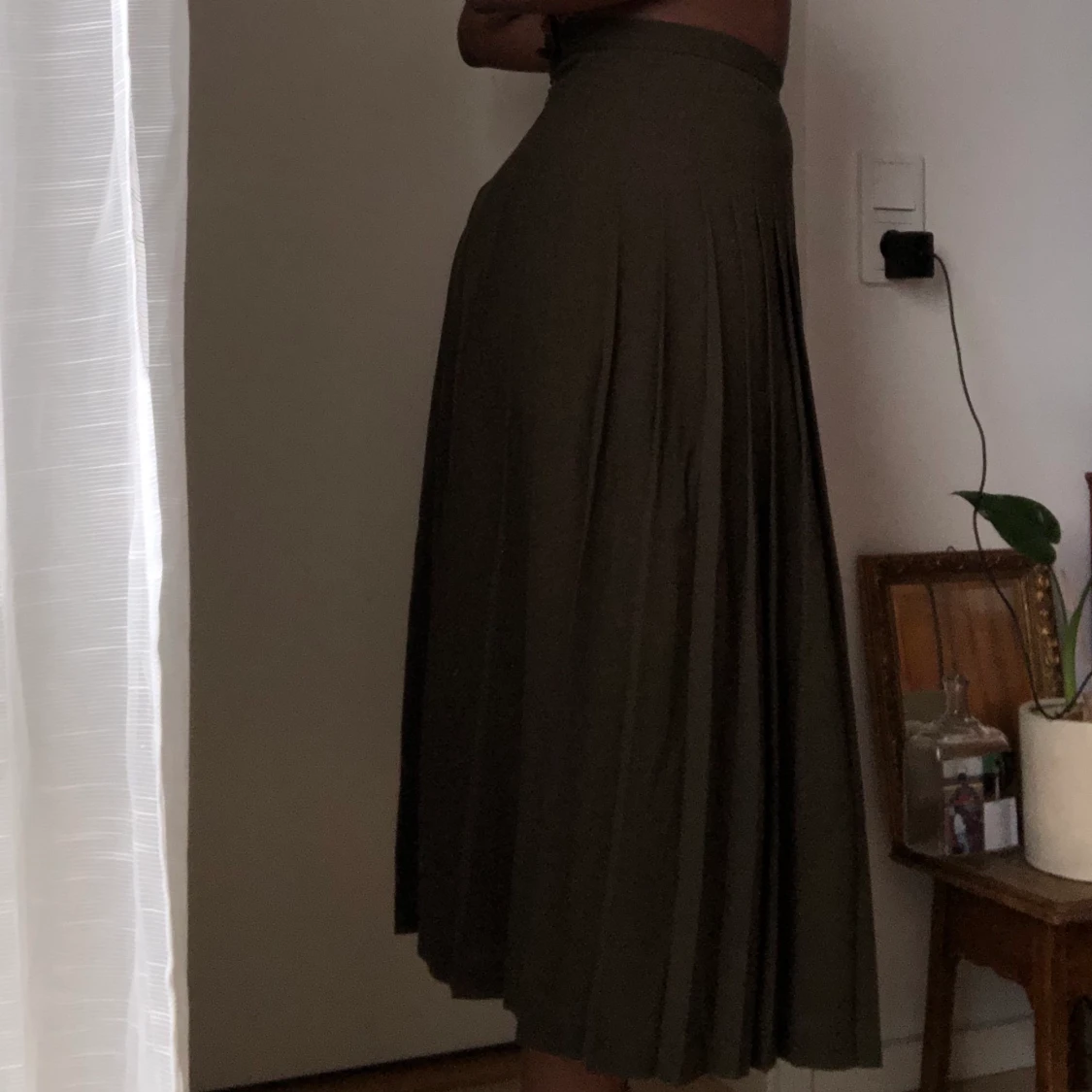 Vacker Khakifärgad Maxikjol - 90