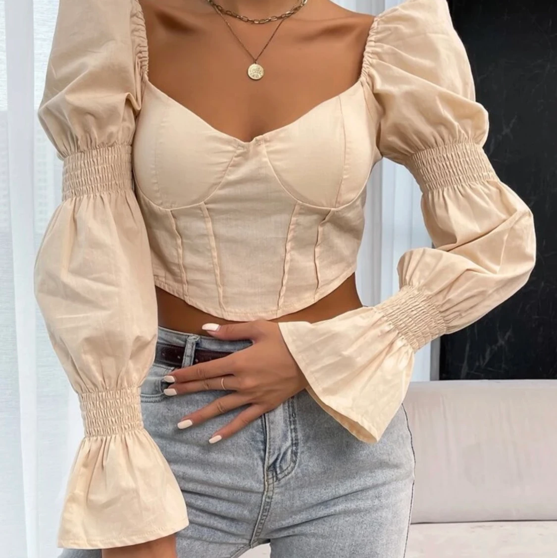 snygg gammaldags rosa blus