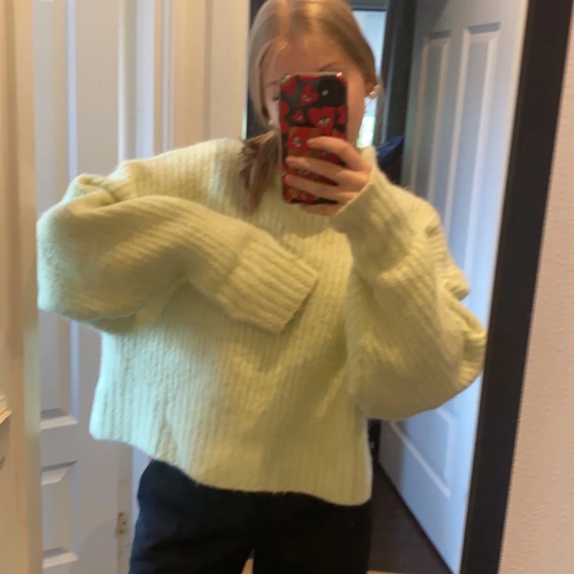 lime grön tröja - 90