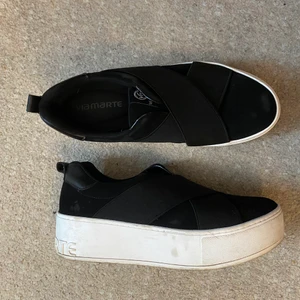 No lace sneakers  - Black paltform slip-in sneakers used a few times only. 