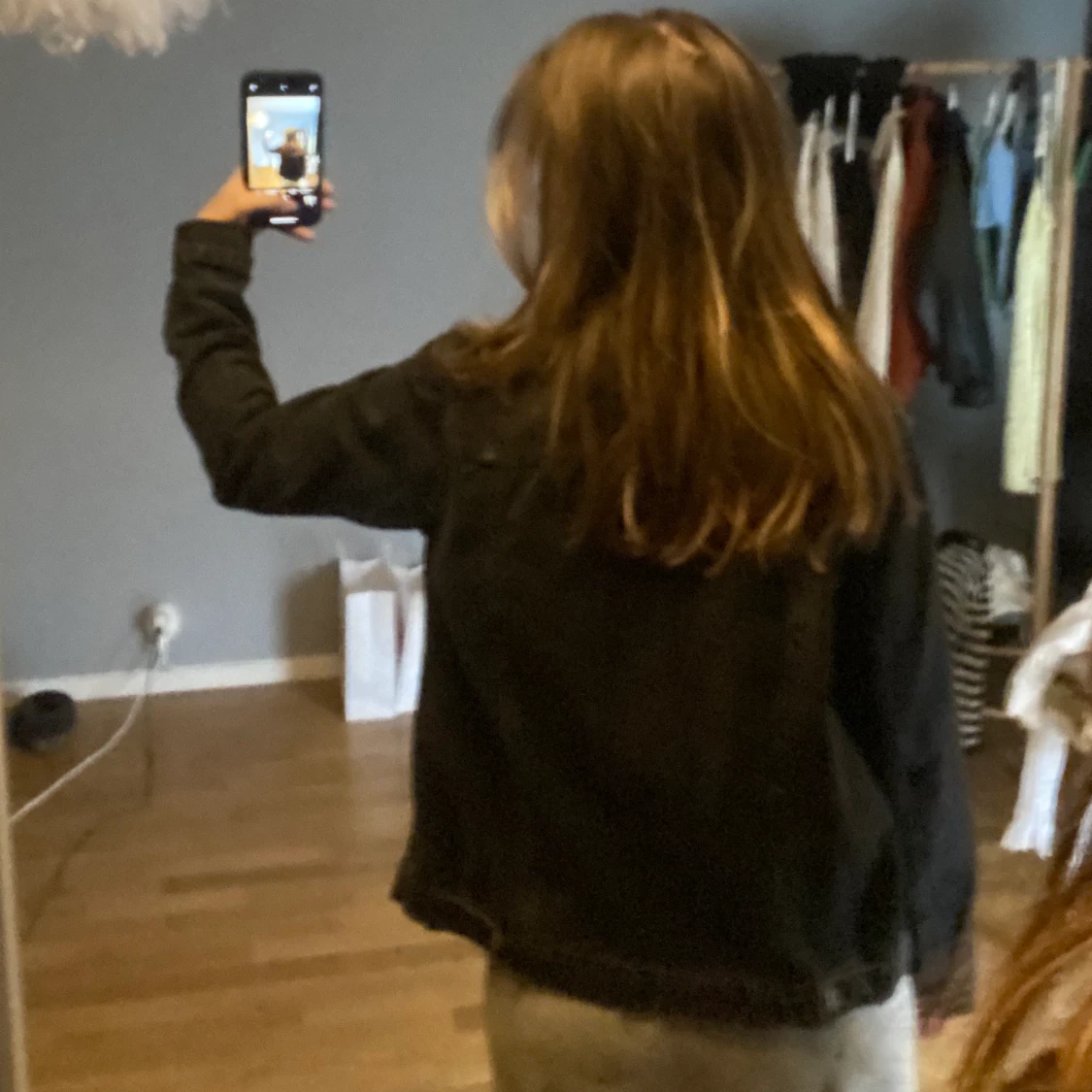 Svart jeansjacka  - 90