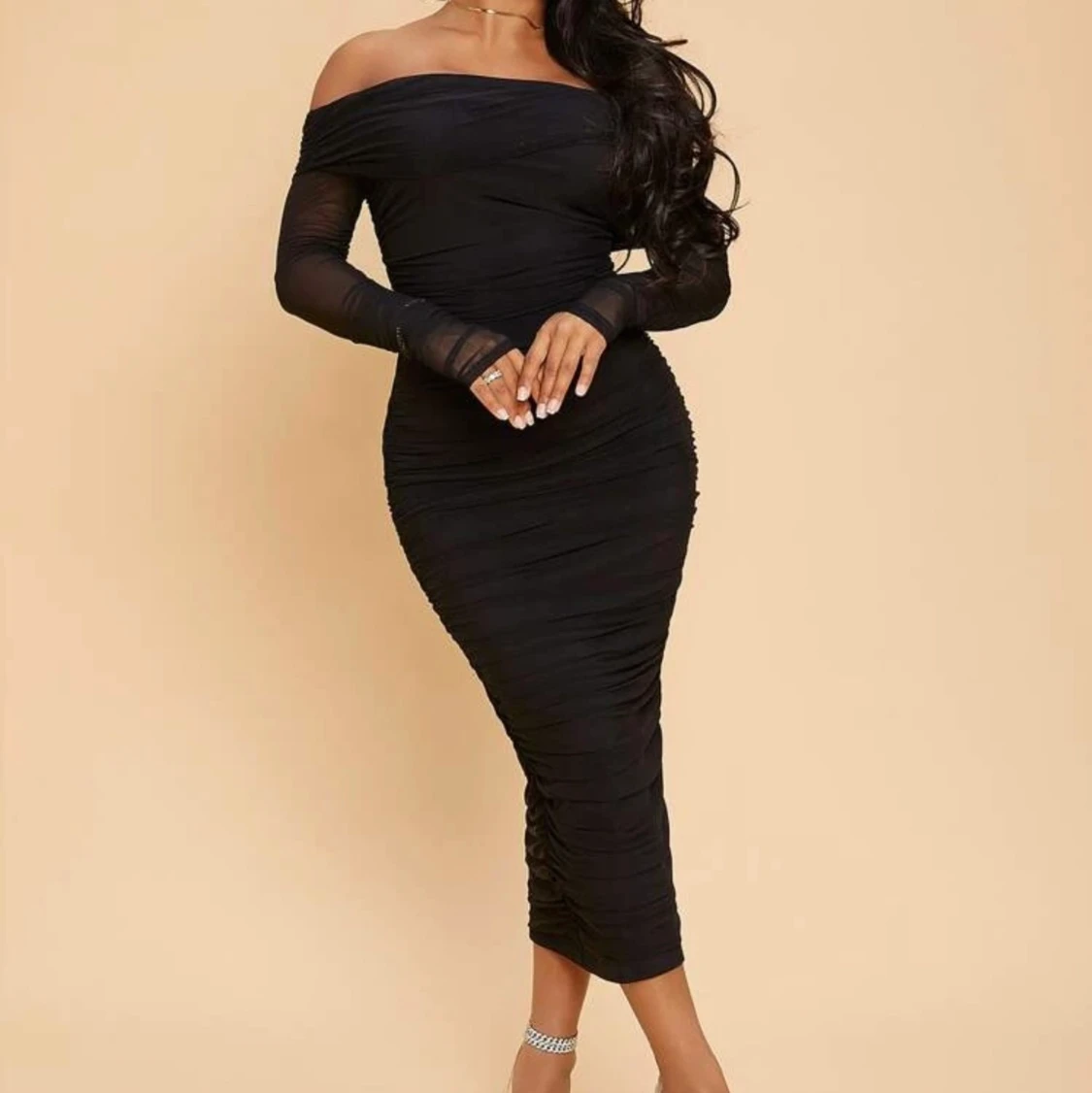 Shein, svart, klänning 