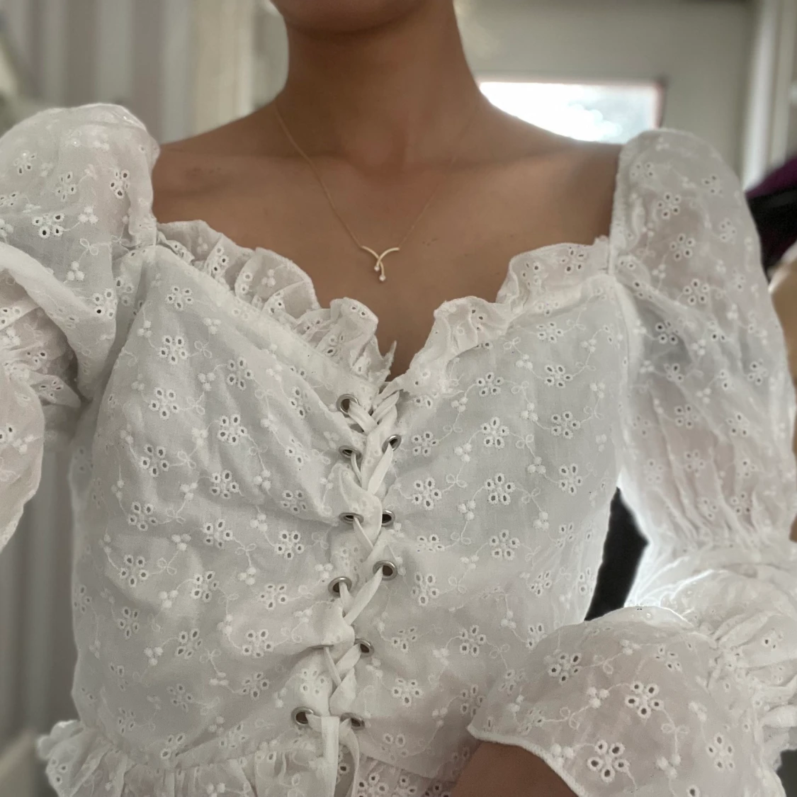 Vit Vardagsblus Storlek S