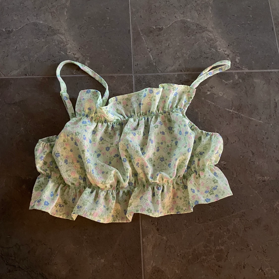 Grönblommig topp - 90