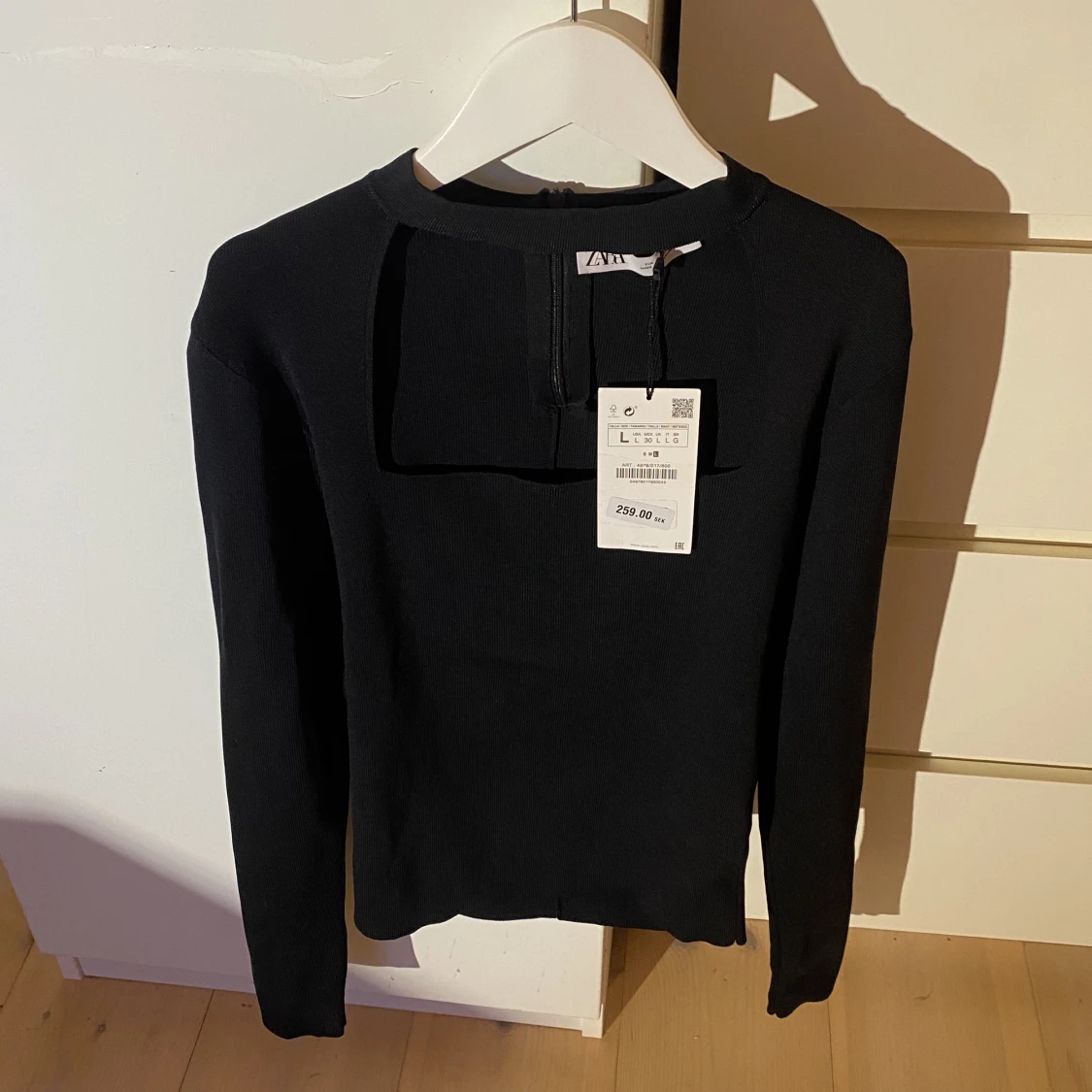 Stickad topp med chocker zara - 90