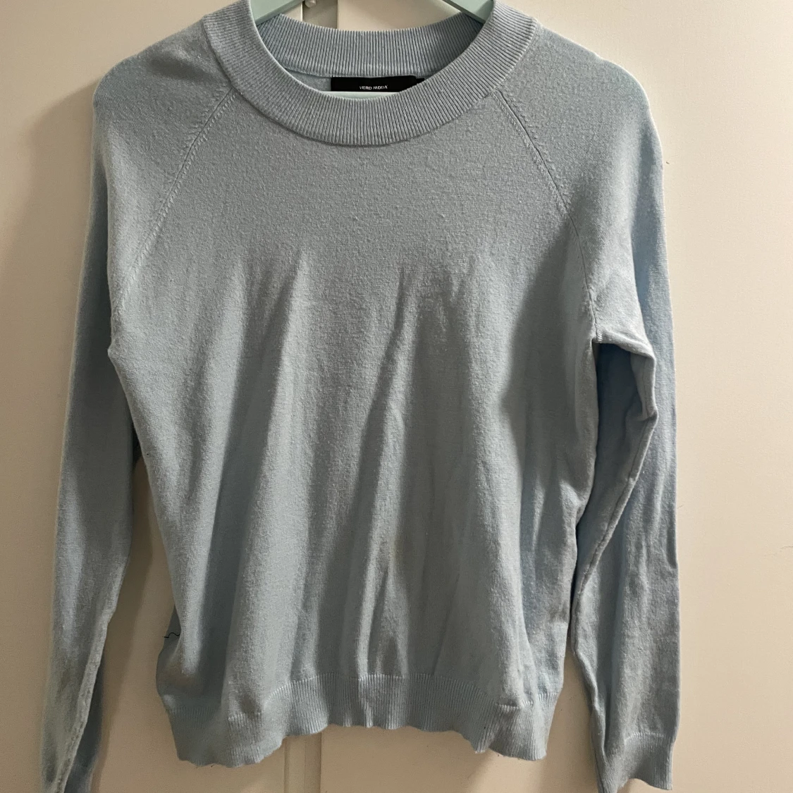 Ljusblå stickad tröja  - 90