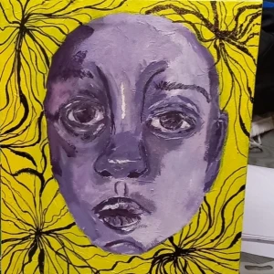 Tavla  - Målad tavla  Frakt diskuteras vid intresse 