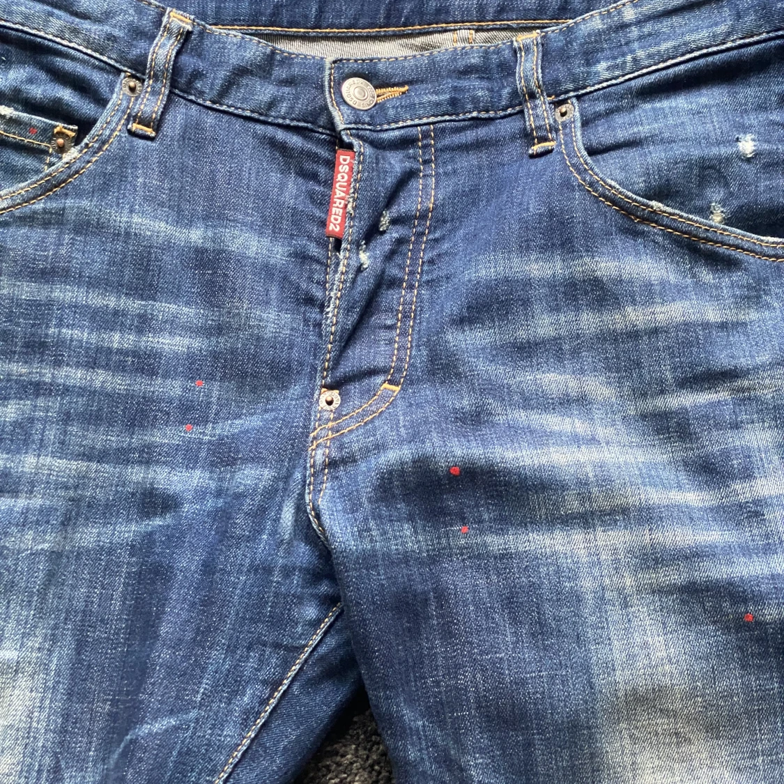 Dsquared2 - ”Skater Jeans” Blue with Red dots