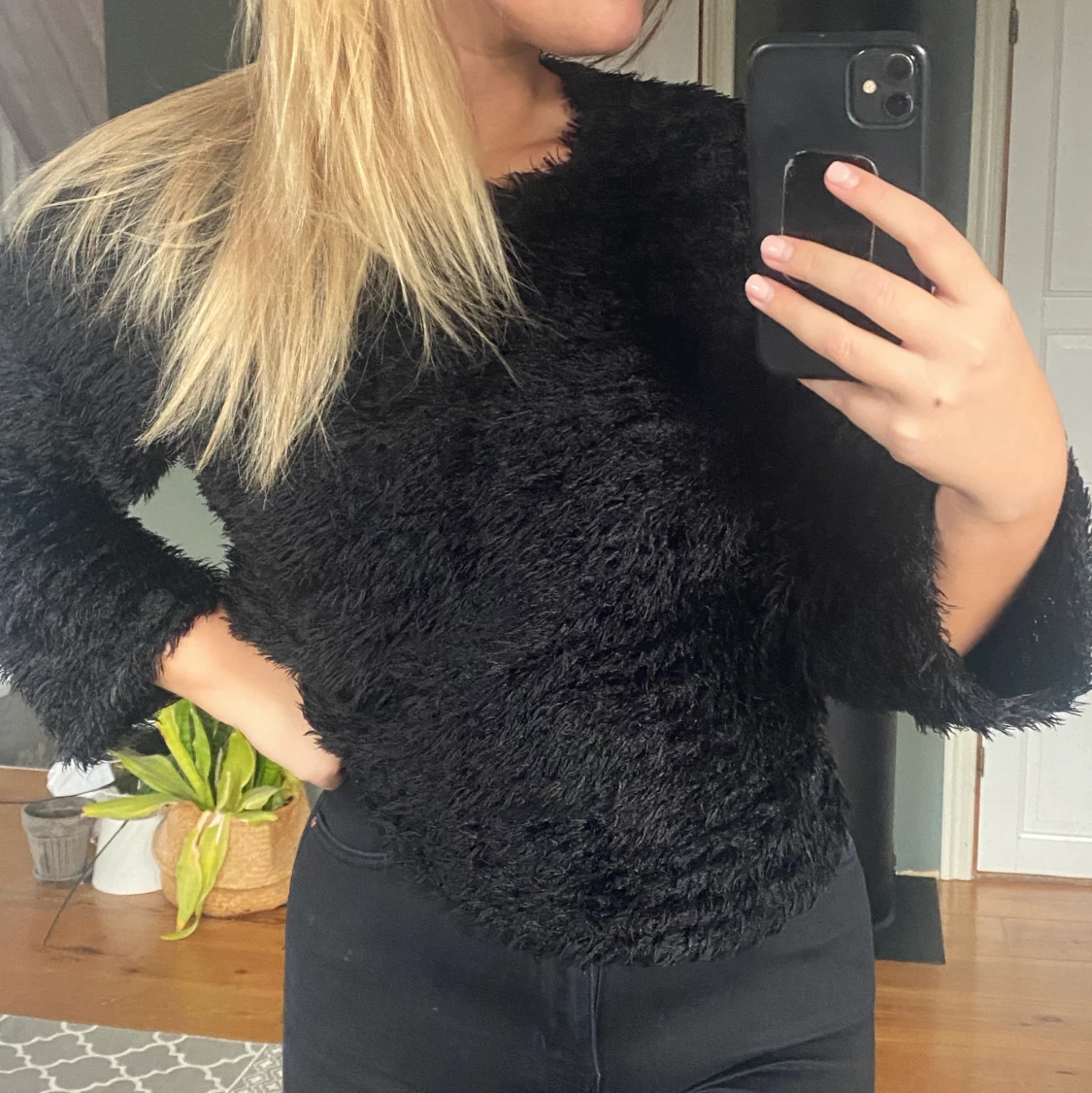 Faux fur tröja