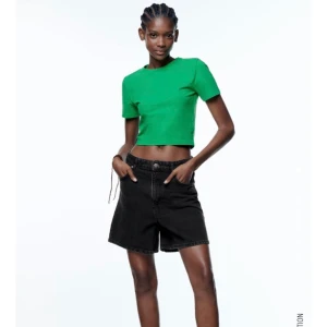 Säljer denna! - Säljer denna gröna snygga T-shirten från Zara, den sitter för tajt på mig.💗 40kr (skriv om ni vill se den på) 