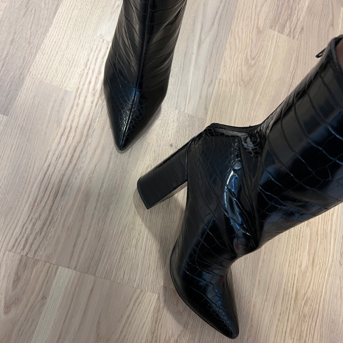 Svarta klack boots - 91