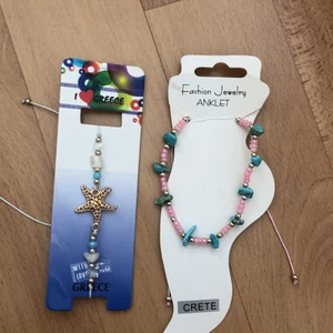 smycken - armband jag köpte från grekland :) en kan man använda runt benet, aldrig använda 💞 pris: 20 inkl frakt (13kr), 30 för båda