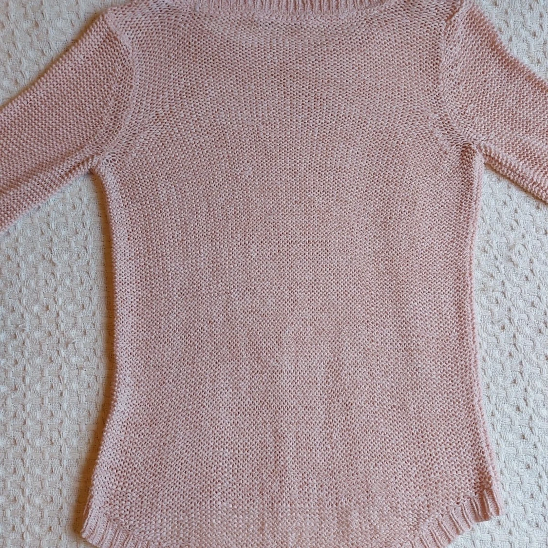 rosa stickad tröja - 90