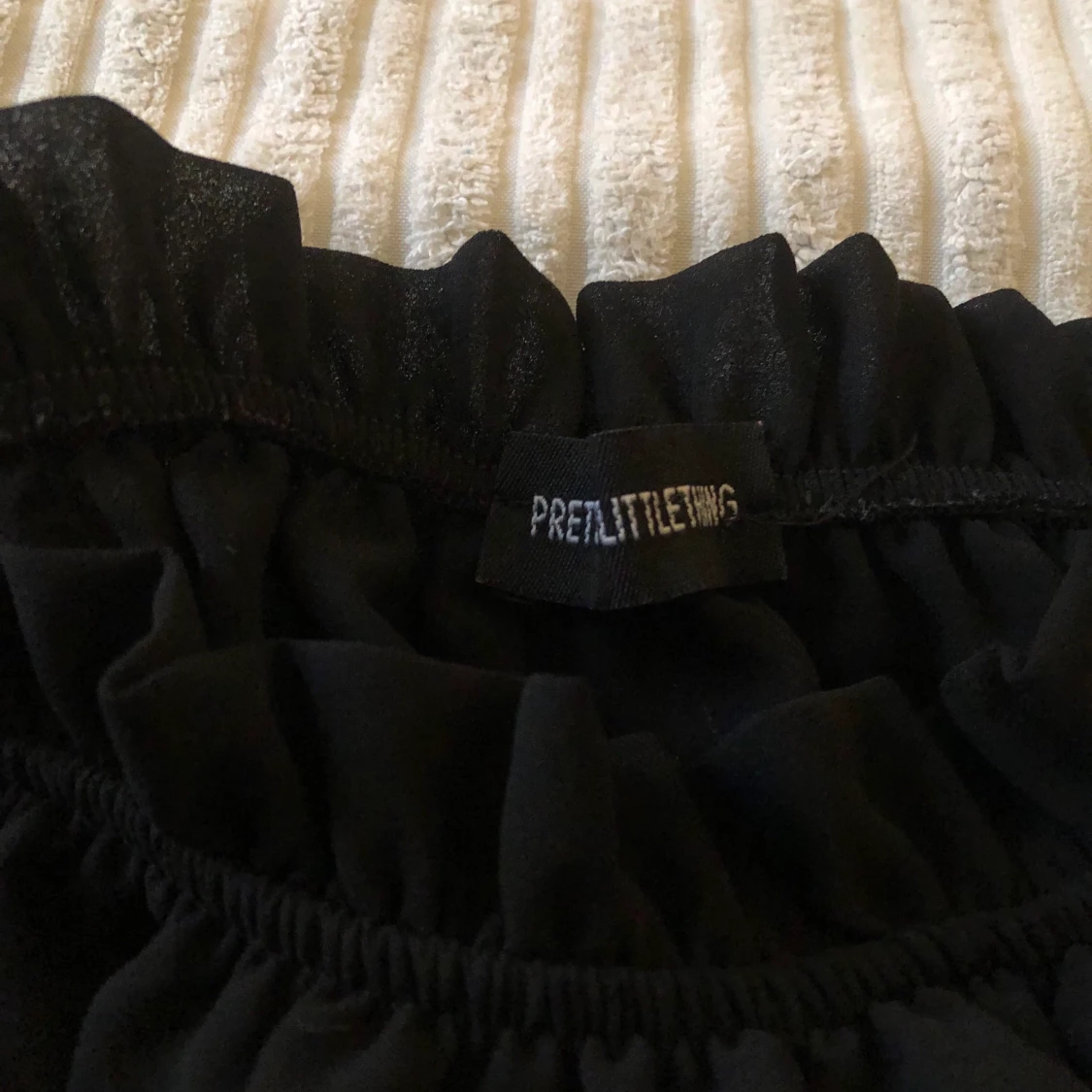 Svart festtopp i mesh - 90